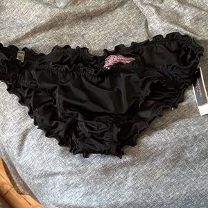 Victoria's Secret Black Ruffle Swim Bottom